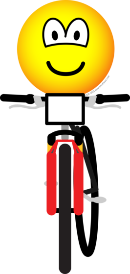 Mountain bikende emoticon